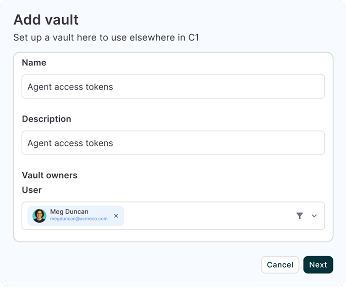 Credential vaulting and rotation